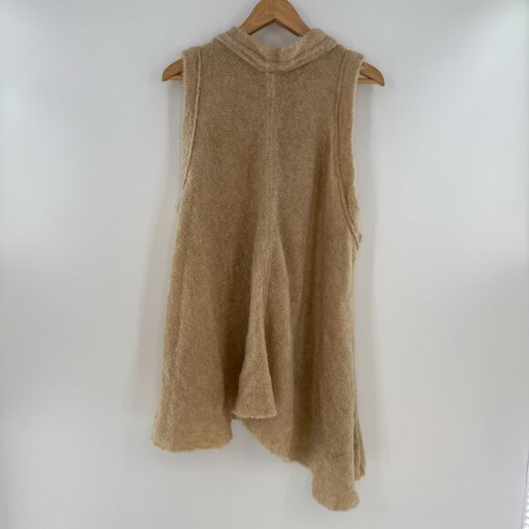 Free People Sleeveless Wrap Cardigan Sweater Asymmetrical Hem Size X-Small - Picture 2 of 9